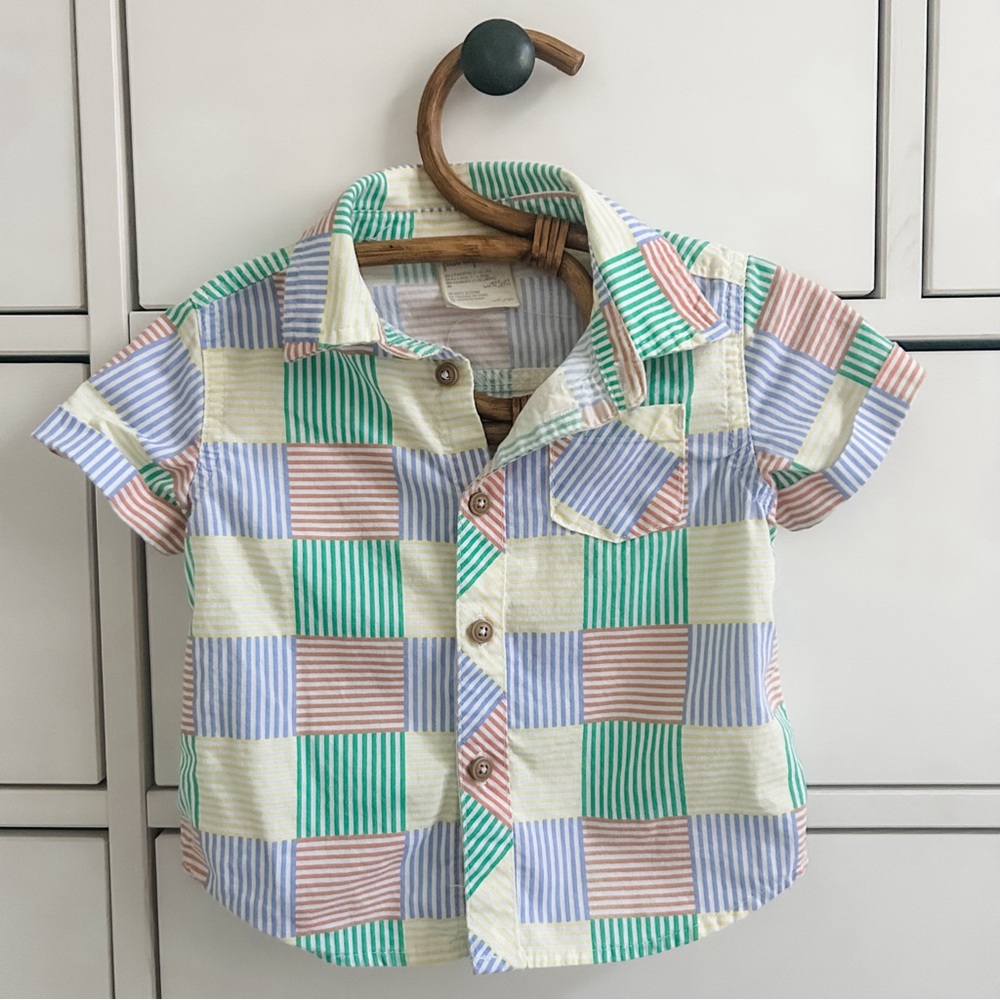 6-9 mo First Impressions Multicoloured button up shirt #kids